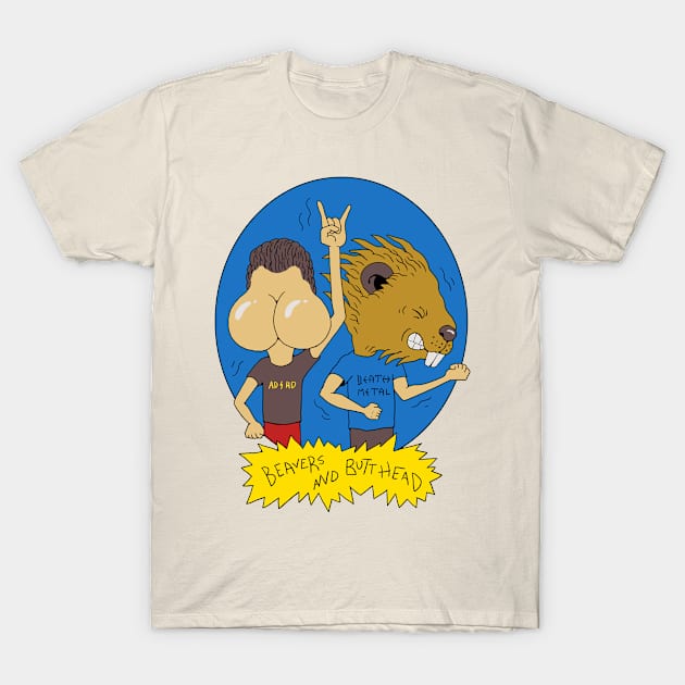 Beavers and Butt-Head T-Shirt by Vincent Trinidad Art